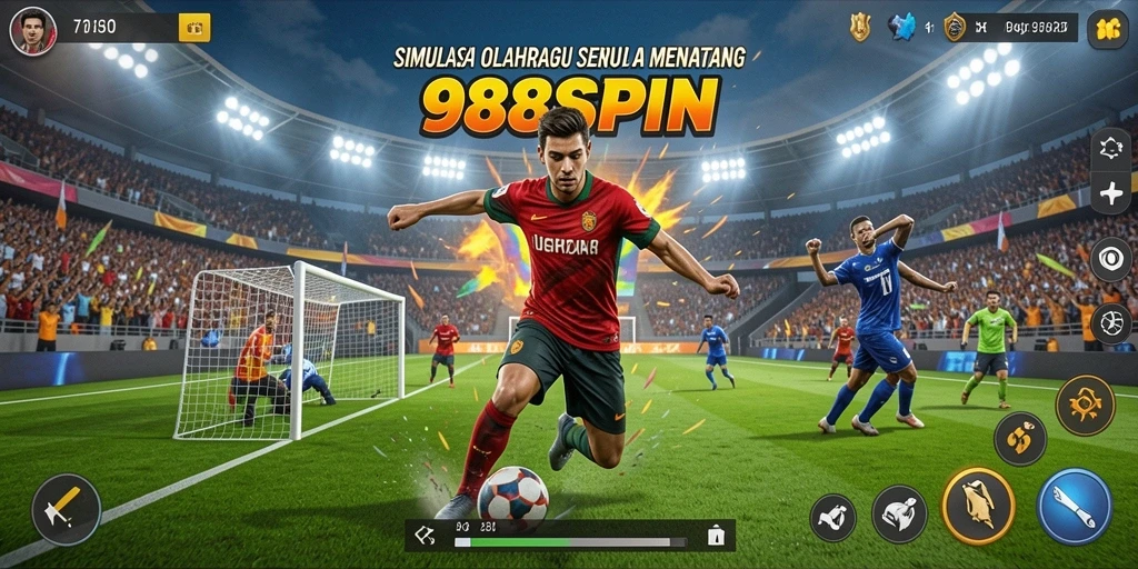 Tampilan gameplay seru dari 988SPIN yang menampilkan aksi olahraga.